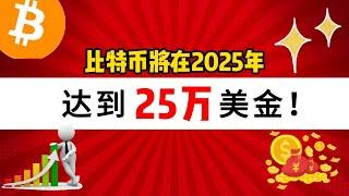 比特币将在2025年达到25万美金！