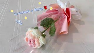 How to Crochet a Rose | Crochet Flowers | Beginner Friendly Crochet Rose Tutorial | Flower Bouquet