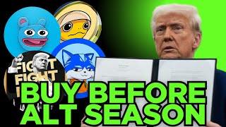 TOP 5 CRYPTO MEME COINS TO BUY BEFORE ALTCOIN SEASON! (10X TO 50X GAINS?!)