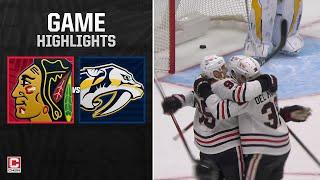 Blackhawks Fall in Overtime vs. Predators | Team Highlights