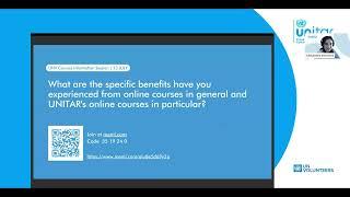 Engage successfully in online learning – UNITAR courses for UN Volunteers