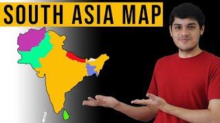 World Map | Map of South Asia | दक्षिण एशिया का मानचित्र