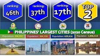 Top 50+ LARGEST CITIES in The Philippines (above 200K in population) | Official PSA CENSUS RESULT