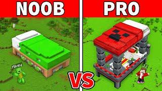 JJ and Mikey: NOOB vs PRO Bed Build Battle in Minecraft - Maizen