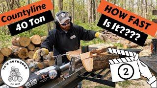 How FAST Is It??  Upgraded Countyline 40 ton Log Splitter Make  Bundle Firewood