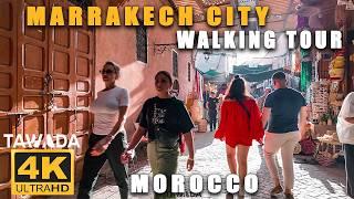 Marrakech city walking journey (4K UHD) Morocco