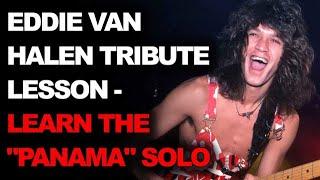 Eddie Van Halen Tribute Lesson - Learn The "Panama" Solo