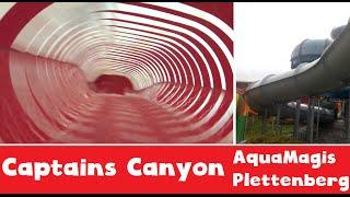 Curvy oval Waterslide ''Captain's Canyon'' - AquaMagis - [Onslide / POV]