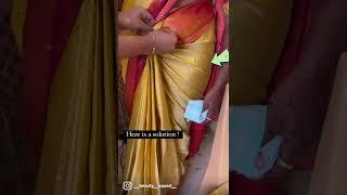 Saree hacks how to cover side view of the sare in just 2 sec #5minutecrafts #trendingnow #sareehacks