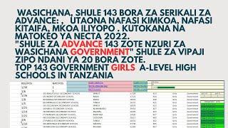 Top 143 best girls government high schools in Tanzania