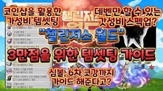 챌린저스 월드 3만점을 위한 템셋팅 공략 및 가이드(기준 직업 데벤) + 데벤만의 꿀팁까지