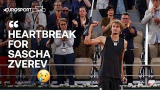 Zverev Leaves Court in Wheelchair After Twisting Ankle | Roland Garros 2022 | Eurosport Tennis