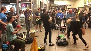 NYC Subway Music  Jazz & Soul Band Awesome Musicians  Alex LoDico Ensemble - @ Times Square 42 St