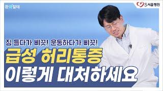 삐끗한 허리! ‍급성 허리통증 대처법 총정리‍ 냉찜질vs온찜질? 파스 붙이고 쉬면 될까? 반드시 병원에 가야할 때는?