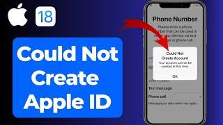 Your Account Can't Be Create At This Time | Apple ID Problem 2024 |