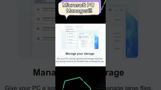 Microsoft PC Manager new app, PC Manager in Windows #vitaltechhelper