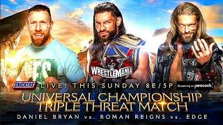 WWE WrestleMania 37 Official And Full Match Card ( Old Section Gold ) HD