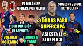 3 DUDAS PARA SUPERCOPA | DANI OLMO: MILAN SE OFRECE | SZCZESNY: ¿SIGUE TITULAR? | LAPORTA...