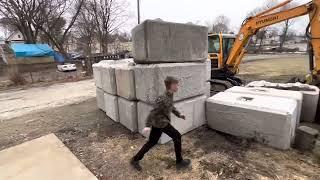 Little Shane showing off his parkour skills