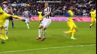 Epic Funny Football Caceres and Liechtensteiner Own Goal at Juventus Chievo Soccer Match