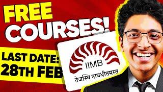 IIM JUST Launched 50+ FREE Courses with Certificates!Free Online Courses!