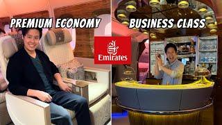 Flying the NEW Emirates Premium Economy & Business Class Sydney to Dubai Return