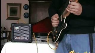 Roland Micro Cube electric guitar amplifier demo test