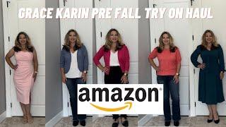 AMAZON FALL TRANSITION TRY-ON HAUL | GRACE KARIN TRY ON HAUL | FASHION FOR WOMEN OVER 40