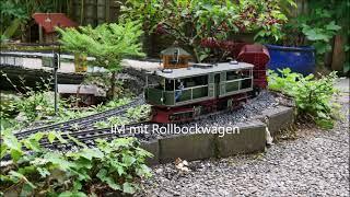 LGB K.Sächs.Sts.E.B. Dampflok IM  mit Rollwagen  Gartenbahn  Gardenrailway