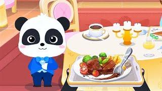 Little Panda's World Recipes - Learn How To Cook In a French Restaurant - Babybus Game Video