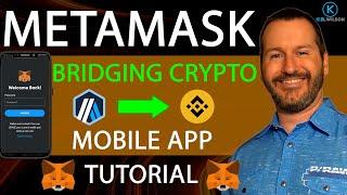 HOW TO BRIDGE CRYPTO USING METAMASK - MOBILE APP - TUTORIAL - BRIDGING CRYPTO