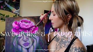 The joyful chaos of painting INTUITIVELY & why I don't mind sometimes hating my art