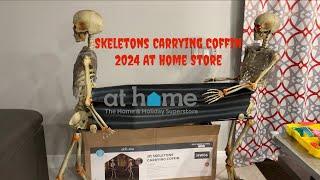 Skeletons Carrying Coffin 2024 At Home Store Halloween Prop Southern Gothic