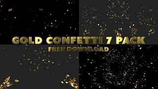 Gold Confetti Template(falling down, cannon, explosions) #premiereprotemplate #finalcuttemplate