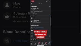 How To Change Nickname On Facebook