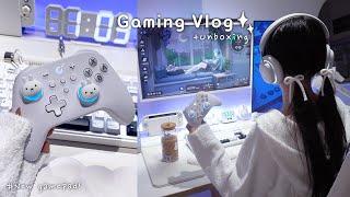 Game Vlog | 게임으로 지내는 퐁당퐁당 연휴귀여운게 제일 좋은 집순이 브이로그 | 미피 아이템 구매품, 굴리킷 킹콩3 게임패드 언박싱 | Spirit City 플레이