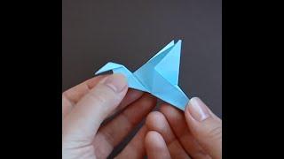 Летающая птичка: оригами игрушка из бумаги за минуту #shorts Origami Bird Toy