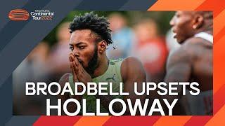 Broadbell  beats world champion Holloway in men's 110m hurdles | Continental Tour Gold 2022