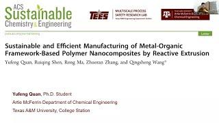 Sustainable and Efficient Manufacturing of Metal-Organic Framework-Based Polymer Nanocomposites