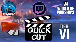 World of Warships - Quick Cut: Tier VI Premium Russian Cruiser Molotov (Ranked Gameplay)