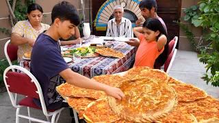 Turkish Street Food Lahmacun in Village Kitchen Style in the Oven!