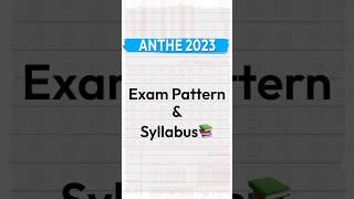 Understanding ANTHE Exam Pattern and Syllabus #anthe #aakash #anthesyllabus