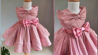 umbrella cutting baby frock / one year baby frock cutting and stitching / easy party wear frock