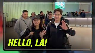 Kathryn Bernardo, Alden Richards sinalubong ng fans sa Los Angeles