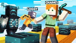 MINECRAFT 1V1 WARDEN LUCKY BLOCK RACE VS CHAPATI