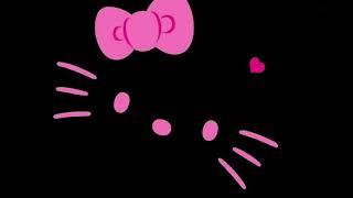 10 Hours of Black Neon Hello Kitty Background | Backdrop | Wallpaper |Screensaver | 4K HD