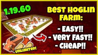 BEST HOGLIN FARM EVER!! (VERY FAST!) In Minecraft Bedrock 1.20