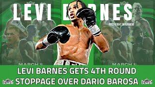 Levi Barnes gets a Fourth Round Stoppage over Dario Barosa | Interview