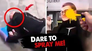 Karen HARASSES Man Then Gets PEPPER SPRAYED!