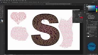 How to Fill Text in Character and Custom Shapes & Selection in Photoshop